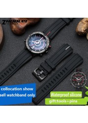 High Quantity Rubber Watchband For Timex WATCHT2N720 T2N721 TW2T76300 Black Waterproof Silicone Sport Strap 28*16mm