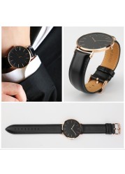 MAIKES Quality Genuine Leather Watch Band 13mm 14mm 16mm 17mm 18mm 19mm 20mm Watchbands for DW Daniel Wellington Watch Strap