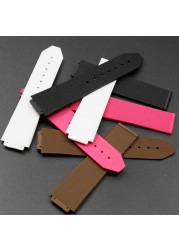 Women Silicone Strap 15mm x 21mm For Hublot Watch Strap Rubber Strap Waterproof Sport Watch Accessories