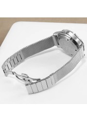 Stainless Steel Watch Strap Luxury Metal Watchband Watch Band Accessories Milanese Mesh Solid Bracelet 18mm 20mm 22mm 24mm