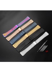 Casio Metal Wristband A158 / a159 / A168 /a169/b650 /aq230/ 700 Small Gold Watch Accessories Mouth18mm Convex Black Bracelet