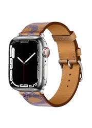 Leather Strap for Apple Watch Band 7 45mm 41mm Smart Watch Bracelet Wristband for iWatch 6 5 4 3 SE 44mm 42mm 40mm 38mm Korea