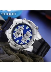 Sanda Top Luxury Sports Men Casual Quartz Watch Military Style Watches Men Waterproof S Shock Male Clock Relogio Masculino 3009