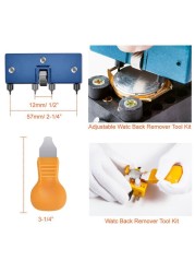 16pcs watch press tool for watch back remover closer repair with watch battery replacement kit fitting dies