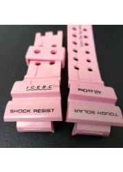 Pink Silicone Rubber Watchband and Bezl for GWF-1000 Watch Strap Watch Bands Waterproof Cover Sport Watches with Tools