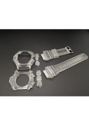 Watch Bands and Case for G-9300 GW-9300 Ice Crystal Transparent Watch Strap and Bezel with Gift Tools for Man and Woman