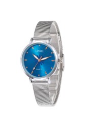 Hot selling simple high-grade stainless steel flower women's quartz watch mesh bracelet leisure female student