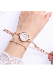 Hot selling new simple lady diamond inlaid women's Quartz Watch Leisure high quality fine crystal with student Watch