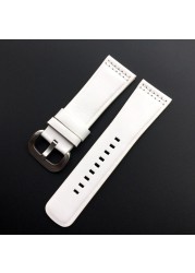 28mm*24mm Calf Leather Pure White Leisure Style Wristband Watch Band Strap Strap for Seven Friday M1 M2 P3 SF Bracelet