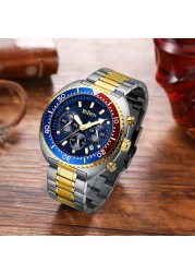 Biden Brand Multifunction Sports Watches Men 2022 Luxury Wristwatch Men Luxury Quartz Stainless Steel Band Wristwatches