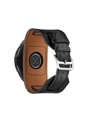 22mm 20mm watch strap for samsung galaxy watch 4 classic 46mm 42mm smart watch genuine leather strap amazfit cuff bracelet