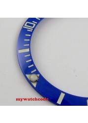 38mm black blue green luminous ceramic bezel insert fit for 40mm sub mens watch