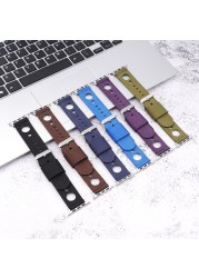 Nylon Strap Fit For Apple Watch iwatch7 High Quality Nylon Watch Strap For Apple Watch 7 6 5 4 3 2 1 Round Hole Waterproof Band