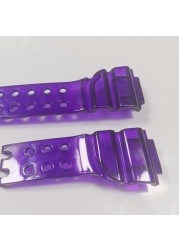 DW8200 Ice Transparent Silicone Rubber Watchband and Bezel Transparent Watchband Cover with Tools Wholesale Dropshipping