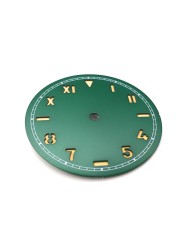 Watch Parts 37mm California Manual Winding Green Watch Literally Aseptic Dial For ETA 6497 ST3600 Luminous Movement