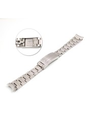 Rolamy 20 21mm Solid Curved End Screw Links Glide Lock Clasp Steel Watch Band Bracelet For Rolex Oyster Style Submarines