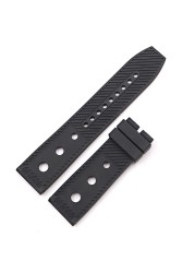 CARLYWET - Rubber and silicone replacement watch strap, 22 24 mm, wholesale, high quality, for Breitling Superocean