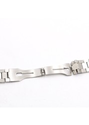 Carlywet 20mm Wholesale Silver Hollow Curved End Screw Quick 316L Stainless Steel Replacem Band Belt Jubilee Old Style Bracelet