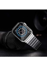 Watchbands for apple watch korea 6 5 7 band 45mm 44mm 41mm 40mm pulseira stainless steel bracelet for iwatch SE 42mm 38mm strap