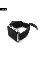 URVOI Parachute Lanyard Band for Apple Watch Series 7 6 SE 5 4 321 Stretch Buckle Rope Strap for iWatch outdoor Design 40 44mm