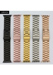 URVOI Band for Apple Watch Series 7 6 SE 5 4 3 2 1 Strap for iWatch Stainless Steel Connect Bracelet Colorful Design with Adapter