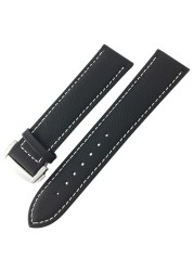 20mm 22mm Canvas Leather Down Watch Band 19mm 21mm Replacement For Omega 300 Planet Ocean Seiko Nylon Hamilton Strap