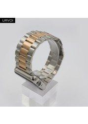 URVOI Band for Apple Watch Series 7 6 SE 5 4 3 2 Link Bracelet for iwatch Stainless Steel Strap with Metal Strap Adapter 40 44mm