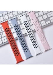 Solo Loop Strap for Apple Watch Band 44mm 40mm 38mm 42mm Breathable Silicone Flexible Strap Bracelet Band iWatch Series 3 4 5 SE 6