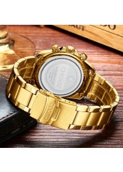 2022 Chenxi Brand Male Full Golden Men's Wrist Watches Clock Luxury Casual Quartz Watch Waterproof Clock Man Relogio Masculino