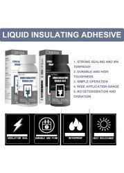 30/50ml Electrical Insulation Sealant Liquid Tape Paste Waterproof Anti-UV Fast Dry Lamp Board Electronic Sealant No Corrosion