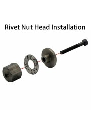 Hand Rivet Nut Head Nuts Easy Install Riveter Tool Tip Mandrel Head Replacement M3 M4 M5 M6 M8 Threaded Riveter Nut