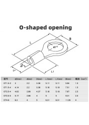 320pcs Boxed, Crimp Terminal Pliers, Cold Pressed Terminal, U Shaped O, Wire Connector 0.5-4mm Square Eletrico Terminal