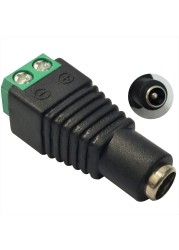 Female Male DC Connector 5.5mm x 2.1mm Power Jack Adapter Connector Cable Connector for LED Strip Security Cameras