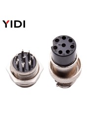 3/5 Sets GX12 GX16 GX20 Air Connector Male + Female 2 3 4 5 6 7 8 9 10 12 Cores 12/16/20mm Circular Aviation Socket Plug Connector