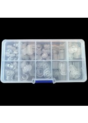 500pcs PVC Washers M3 M4 M5 M6 Soft/Hard Plastic Gasket Transparent Insulation Flat pading Screws Assortment