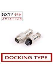 10 Sets 2/3/4/5/6/7 Pins GX12 Potting Docking Male and Female 12mm Circular Aviation Socket Plug Panel Wiring Connectors