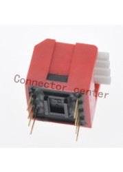 High Quality DIP Switch Piano Type Side Actuation 2.54mm Pitch Gold Plated 4 Position 8Pin Red DHL-04