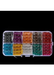 100pcs/lot medium blade car fuse, standard car fuse fuse auto car with box 2A 3A 5A 7.5A 10A 15A 20A 25A 30A 35A free shipping