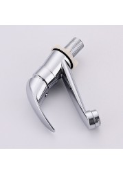 Chrome Surface Mount Bathroom Basin Faucets Single Handle Single Hole Bath Tap Cold Water Tap Hardware