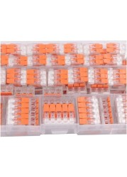 75pcs 221 Electrical Connectors Wire Block Clamp Cable Terminal Reusable Small Quick Home Connector Wire Terminal