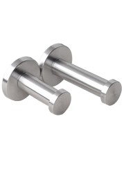 Silver Robe Towel Hook Cylinder Utility Bathroom Sturdy Stainless Steel Coat Wall Mount