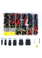 708/352/240pcs HID Connectors Waterproof 1/2/3/4Pin Car Electrical Wire Connector Plug Truck Harness Male Female Crimping Pliers