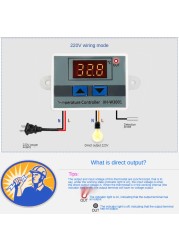 DC12V 24V AC110V-220V LED Digital Thermostat Temperature Controller NTC Sensor Temperature Control Switch Relay