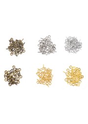 100pcs Gold/Silver Color Small Sheep Eyes Screw for Necklace Jewelry Findings Jewelry Accessories 8mm 10mm