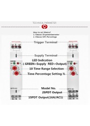 Free Shipping GEYA GRT8-B Off Time Delay Electronic Relay 16A AC230V or AC/DC12-240V with CE CB Certification