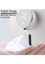 New Automatic Digital Display Temperature Sensor Liquid Soap Dispenser with USB Charging Touchless Smart Hand Washer