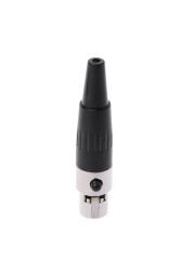 1pc High Quality Mini XLR 3 4 Pin Female Plug Small XLR Audio Microphone Connector For MIC Soldering Straight