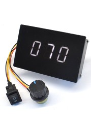 Motor speed controller, 0-100% adjustable digital display, DC 6-60V, U4LA conversion