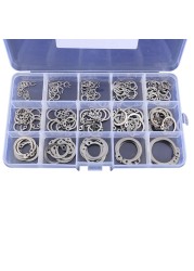 150/250pcs 304 stainless steel outer circles retaining ring assorted set 4-25mm 15 sizes xqmg