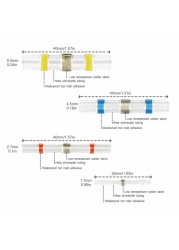 50/100/250 قطعة مختلط الحرارة يتقلص ربط محطات مقاوم للماء لحام كم أنبوب سلك كهربائي معزول بعقب موصلات عدة